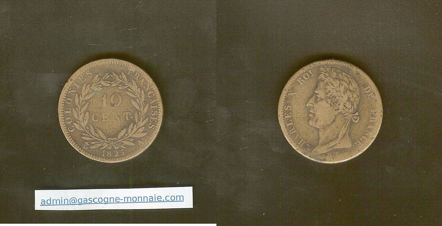 10 centimes Charles X 1825A aVF